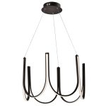 Φωτιστικό Κρεμαστό LED 79,8W 4100Lm Μαύρο Globus