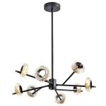 Κρεμαστό Φωτιστικό LED 40W D66cm 8/Φωτο Μαύρο Gretta