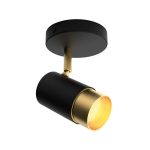 Φωτιστικό Οροφής Σποτ Μαύρο/Χρυσό Ziggy