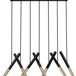 Φωτιστικό Κρεμαστό LED με Γραμμική Βάση Οροφής Μαύρο Ballet