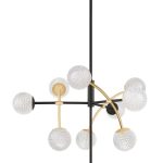 Κρεμαστό Φωτιστικό 9Φ Χρυσό Diamond