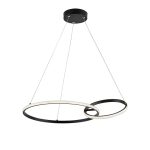 Κρεμαστό Φωτιστικό LED 36W 1533Lm 3000K Μαύρο Double