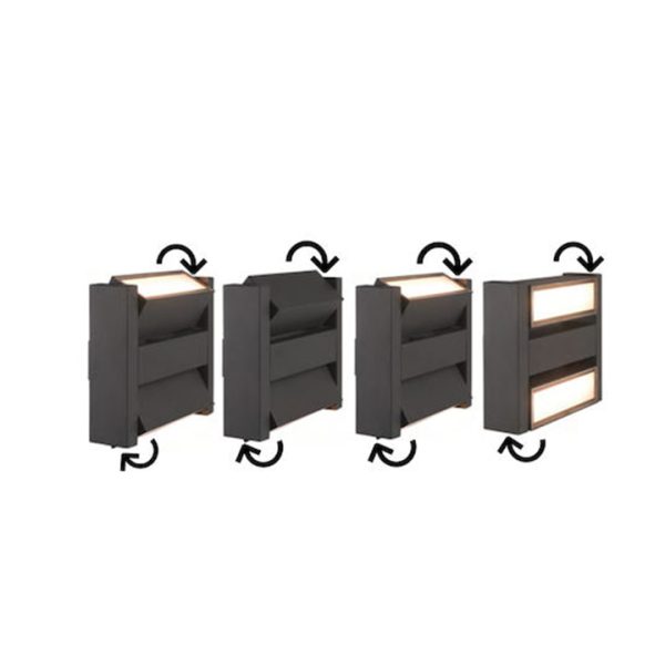 Απλίκα Εξωτ. Χώρου LED Adjustable Ανθρακί Delos - Image 2