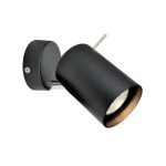 Επιτοίχιο Φωτιστικό Σποτ Μαύρο Ruby