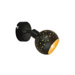 Φωτιστικό Οροφής/Απλίκα Σποτ Μαύρο - Χρυσό Galaxy