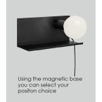 Επιτοίχιο Φωτιστικό Απλίκα Μαύρη Simi - Image 2