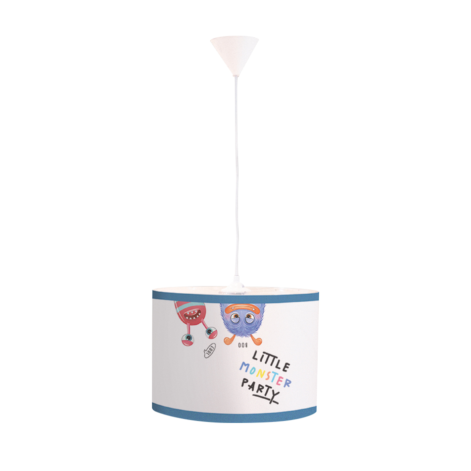 4035 Κρεμαστό φωτιστικό από καπέλο και λευκή ανάρτηση D:35cm (4035) - Image 1