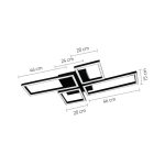 Πλαφονιέρα οροφής LED 60W 3CCT σε χρυσαφί απόχρωση D:95cm (6049-GL) - Image 3