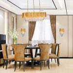 Κρεμαστό φωτιστικό 12Φ ράγα χρυσαφί με κρύσταλλα (6069-12) - Image 3