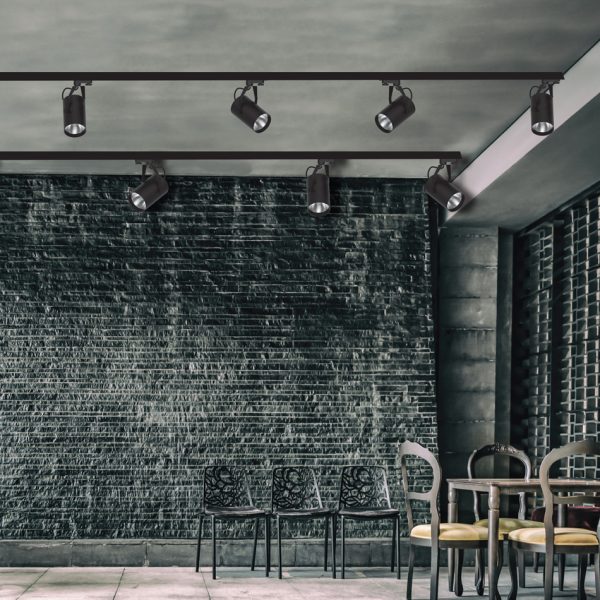 Σποτ τριφασικής ράγας LED 10W 4000K σε μαύρη απόχρωση D:10cmX15,5cm (T01002-BL) - Image 2