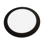 Στρόγγυλο Χωνευτό LED Panel 20W 6000Κ Μαύρο