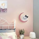 Παιδική Απλίκα τοίχου LED  Φεγγαράκι PINK KITTY