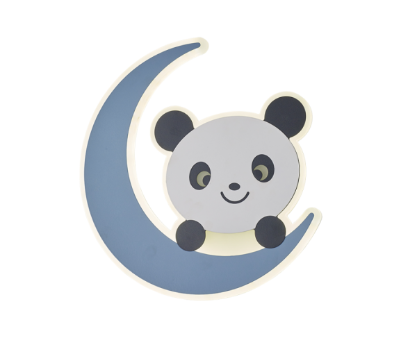 Παιδική Απλίκα τοίχου LED  Φεγγαράκι BLUE PANDA - Image 2