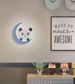 Παιδική Απλίκα τοίχου LED  Φεγγαράκι BLUE PANDA
