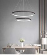 Κρεμαστό Φωτιστικό LED TOLEDO μαύρο  με ασύρματο χειριστήριο