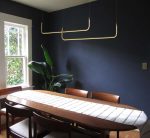 Kρεμαστό φωτιστικό ράγα LED BILBO GOLD με ασύρματο χειριστήριο