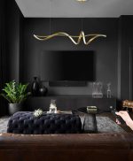 Φωτιστικό κρεμαστό LED 59W CCT με ασύρματο τηλεχειρισμό FERROL Χρυσό