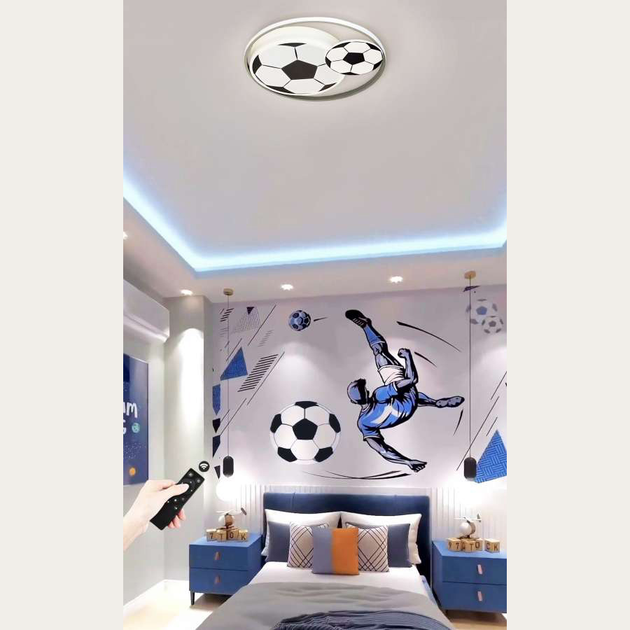 football_room Φωτιστικό οροφής παιδικό LED 60W CCT με ασύρματο τηλεχειρισμό FOOTBALL - Image 1