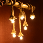 ΚΡΕΜΑΣΤΟ ΦΩΤΙΣΤΙΚΟ 6ΧΕ27 BAMBOO+ΣΧΟΙΝΙ 11Χ90ΧΗ180CM max. MERLIN