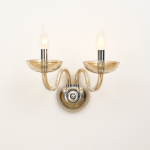 ΕΠΙΤΟΙΧΟ ΦΩΤΙΣΤΙΚΟ  2ΧΕ14 COGNAC ΚΡΥΣΤΑΛΛΟ+ΧΡΩΜΙΟ ΜΕΤΑΛΛΟ 40X30CM LUNARIA