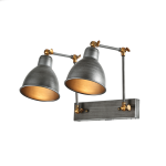 ΕΠΙΤΟΙΧΟ ΦΩΤΙΣΤΙΚΟ 2ΧΕ27 ΜΕΤΑΛΛΙΚΟ ΜΑΥΡΟ-ΑΣΗΜΙ ΒΡΑΧΙΟΝΑΣ 39Χ30Χ36C THALASSA