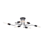 ΦΩΤΙΣΤΙΚΟ ΟΡΟΦΗΣ 6XE27 ΜΕΤΑΛΛΙΚΟ ΜΑΥΡΟ ΜΑΤ 73X50XH21CM COBRA