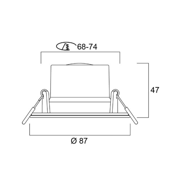 Spot χωνευτό Start Spot Led 6W 3CCT(2700K-3000K-4000K) 610lm IP65 SYLVANIA - Image 5