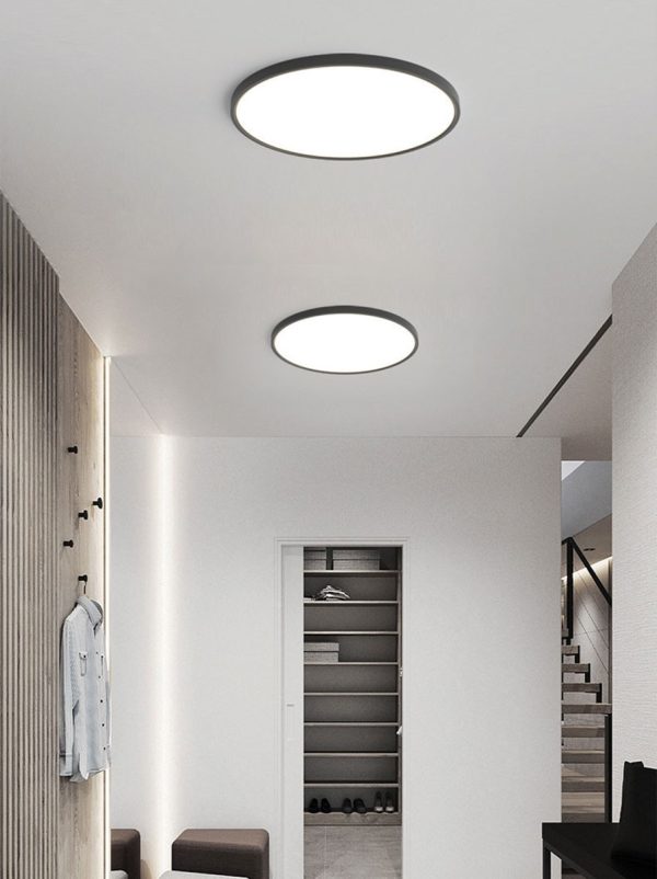 Φωτιστικό Οροφής LED Panel Slim Plastic 50cm 36W 3CCT IP40 Μαύρο - Image 2