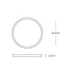 Φωτιστικό Οροφής LED Panel Slim Plastic 50cm 36W 3CCT IP40 Μαύρο - Image 4