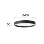 Φωτιστικό Οροφής LED 30W 947Lm 3000K/4000Κ CCT Mαύρo D:400 Vanessa - Image 2