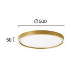 Φωτιστικό Οροφής LED 38W 1530Lm 3000K/4000Κ CCT Χρυσό D:500 Vanessa - Image 3