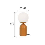 Φωτιστικό Επιτραπέζιο Κίτρινο Με Οπάλ Μπάλα Erietta - Image 2