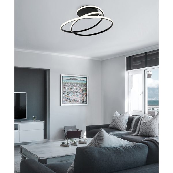 Φωτιστικό Οροφής LED 41W 3000K 2007Lm Μαύρο Mily - Image 2