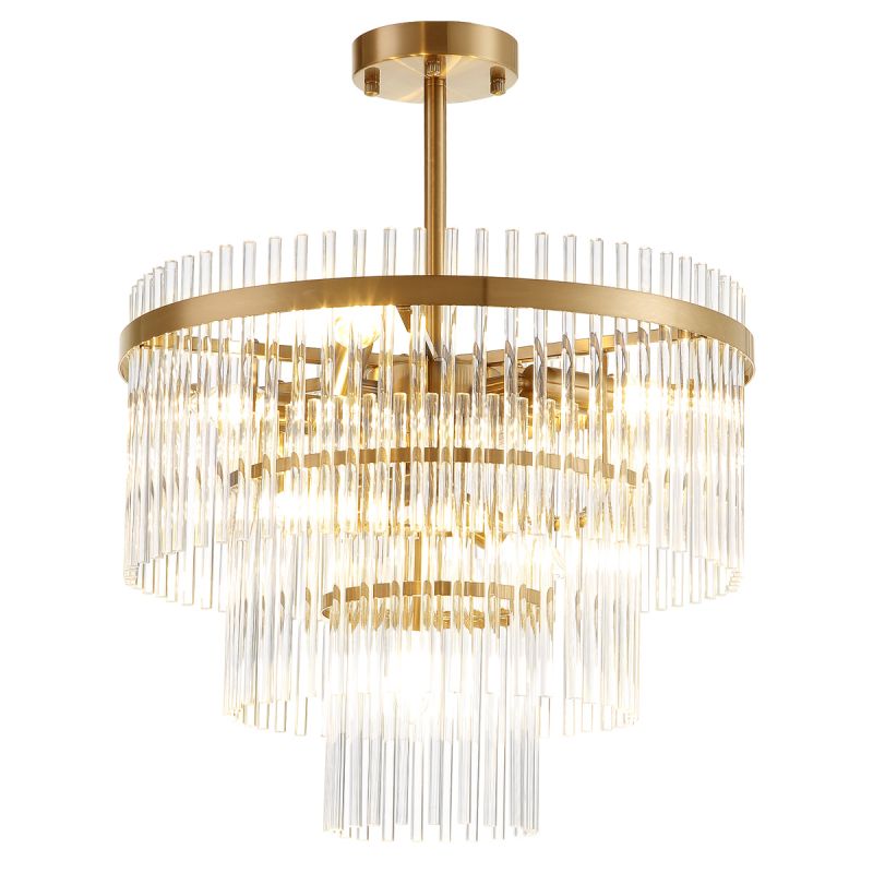 662faf96c337b_4314500 Φωτιστικό Οροφής 7Φ D45cm Κρυστάλλινο Μπρονζέ Χρώμα Sabrina - Image 1