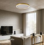 Φωτιστικό Οροφής LED 38W 1530Lm 3000K/4000Κ CCT Χρυσό D:500 Vanessa - Image 2