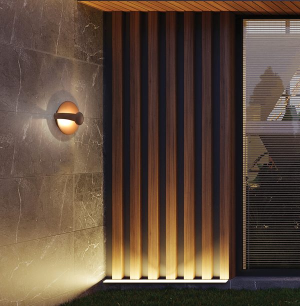 Επίτοιχο Φωτιστικό Απλίκα LED 12W 680Lm 3000K Τοίχου σε Καφέ Mayorka - Image 2