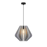 Κρεμαστό Φωτιστικό Μονόφωτο Γκρι από τσόχα Barano