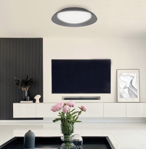 Φωτιστικό Οροφής LED D:43cm 23W 900Lm Ανθρακί Britney - Image 2