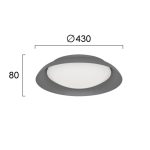 Φωτιστικό Οροφής LED D:43cm 23W 900Lm Ανθρακί Britney - Image 3