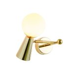 ΕΠΙΤΟΙΧΟ ΦΩΤΙΣΤΙΚΟ 1xG9 & 1xGU10 KIMOLOS ΧΡΥΣΟ ΜΕ ΛΕΥΚΟ ΓΥΑΛΙ 22Χ20Χ17CM