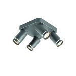 Φωτιστικό Οροφής Σποτ 4XGU10 DIVINO Γκρι IP20 21X21X13,5CM