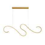 Κρεμαστό Φωτιστικό LED 27W 3000K 1890LM CALISTA Χρυσό IP20 110X6XH175CM