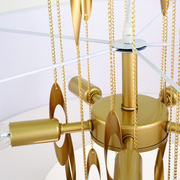 ΚΡΕΜΑΣΤΟ ΦΩΤΙΣΤΙΚΟ 5ΧΕ14 CASCADA ΧΡΥΣΟ ΜΕΤ/ΚΟ + ΛΕΥΚΟ ΥΦΑΣΜΑ D60XH100CM - Image 3