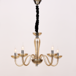 ΚΡΕΜΑΣΤΟ ΦΩΤΙΣΤΙΚΟ 5ΧΕ14 COGNAC ΚΡΥΣΤΑΛΛΟ+ΧΡΩΜΙΟ ΜΕΤΑΛΛΟ Φ69ΧΗ168CM LUNARIA