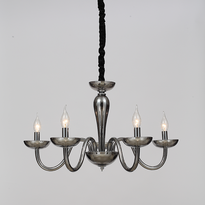 BLK82185PSGC ΚΡΕΜΑΣΤΟ ΦΩΤΙΣΤΙΚΟ 5ΧΕ14 ΦΙΜΕ ΚΡΥΣΤΑΛΛΟ+ΧΡΩΜΙΟ ΜΕΤΑΛΛΟ Φ69ΧΗ168CM LUNARIA - Image 1