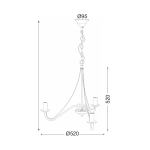 ΚΡΕΜΑΣΤΟ ΚΑΦΕ ΜΕΤΑΛΛΙΚΟ 3ΧΕ14 PALMYRA - Image 2