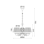 ΚΡΕΜΑΣΤΟ ΦΩΤΙΣΤΙΚΟ 5ΧΕ14 ΜΕΤΑΛΛΙΚΟ ΜΑΥΡΟ-ΧΑΛΚΙΝΟ Φ55ΧΗ85CM EDAM - Image 3
