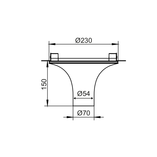 ΟΡΟΦΗΣ ΦΩΤΙΣΤΙΚΟ 1XGU10 TRIMLESS ΓΥΨΙΝΟ D23XH15CM AVA - Image 3