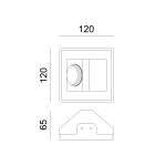SQUARE WALL WASHER GYPSUM TRIMLESS SPOT LUMINAIRE ODEN GU10 - Image 2