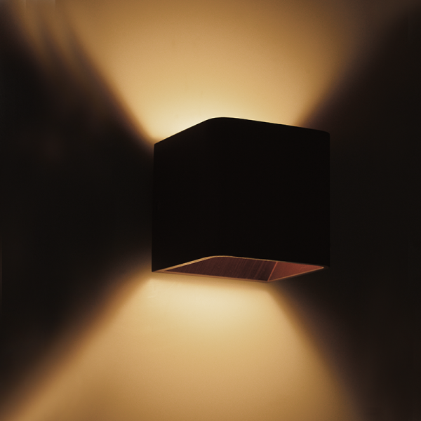 ΕΠΙΤΟΙΧΙΟ ΦΩΤΙΣΤΙΚΟ LED ΑΠΟΧΡΩΣΗ ΞΥΛΟΥ UPDOWN CUBE 1X3W 230V 3000K 30000hr NEPHELE - Image 2